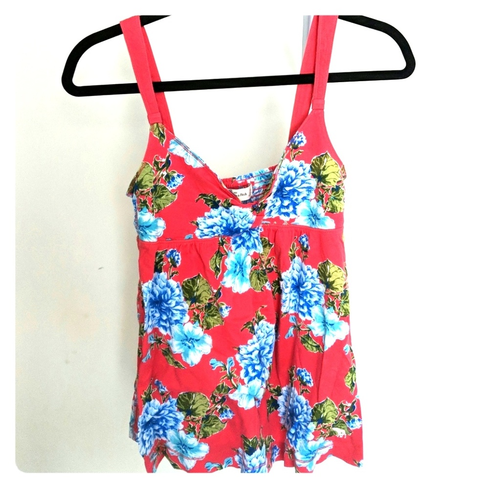 Abercrombie & Fitch orange/red floral tank
